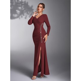 Elegant Sequin Patchwork Dress for Bridesmaids at Weddings And Evening Parties.