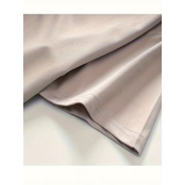 Women'S V-Neck T-Shirt with Left Chest & Sleeve Logo Print, Customizable Personal Design, Soft Breathable Stretch Fabric for Comfortable Movement - Perfect for, Casual Wear, Yoga, Dance & Sports Teams, Comfortable Fit, Durable Construction