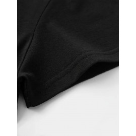 Women'S Casual Short Sleeve T-Shirt with Lion Graphic Design - 