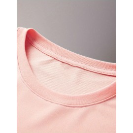 Stitch Graphic Print T-Shirt - Casual & Comfortable Crew Neck with Double Shoulder Straps, Breathable Summer Essential, Red with Blue Stitch Design, Perfect for Parties & Casual Attire, Casual Summer Top | Playful Print Tee | Comfortable Fit