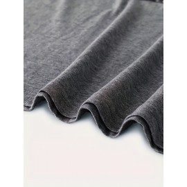 Casual Vintage Loose Round-Neck Short-Sleeve T-Shirt with a Simple English Letter Print Design.