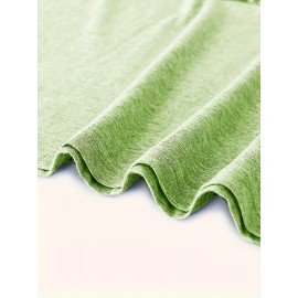 Casual Vintage Loose Round-Neck Short-Sleeve T-Shirt with a Simple English Letter Print Design.