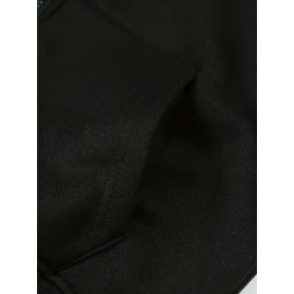 Women's Plus Size Hooded Zipper Jacket - 3-Panel Cartoon Cat Print with Pink Bows, 100% Polyester Machine-Washable Spring/Fall Casual Outerwear, Gift for Fans, Fall Fashion, Playful Design, Comfortable Fit, Cozy Outerwear, Fashion Lovers