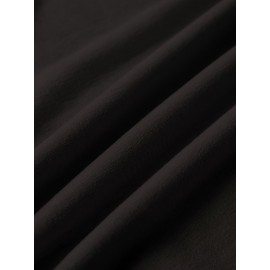 [Plus Size Halloween T-Shirt] Plus Size Women's Halloween Oversized Long Sleeve T-Shirt | Gothic Rabbit Print with Spooky Forest | Black & White Halloween Party Outfit | Casual Everyday Fall/Winter Top | Machine Washable Year-Round Layering Essential