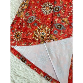 Plus Size, Plus Size Women's Casual Long Sleeve Pop Print T-Shirt