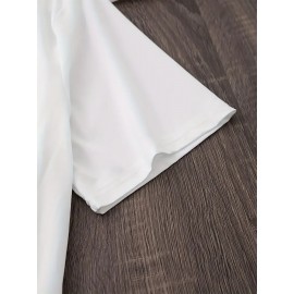 Plus Size - Women'S Plus Size Halloween Cat Print T-Shirt - Black Casual Crew Neck Tee with Playful Cartoon Cats, Breathable & Comfortable for Casual Attire, Halloween Shirts